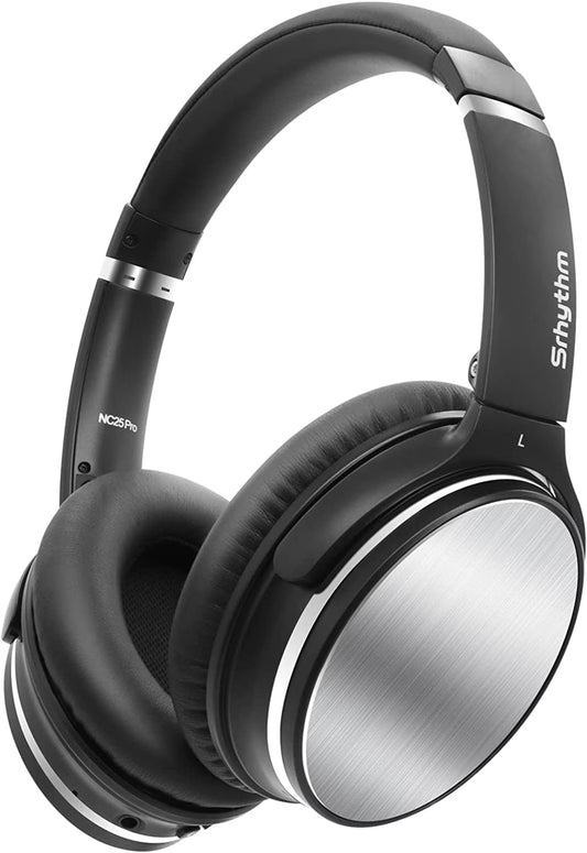 Nicecomfort 25Pro Active Noise Cancelling Headphones, Wireless Bluetooth Headset with Game Mode Black
