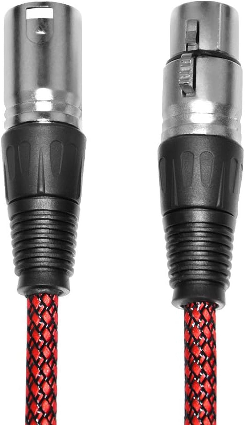 XLR Cable 6Ft 2Pack Male to Female, XLR Microphone Cable 3 Pin MIC DMX Cable Patch Cords